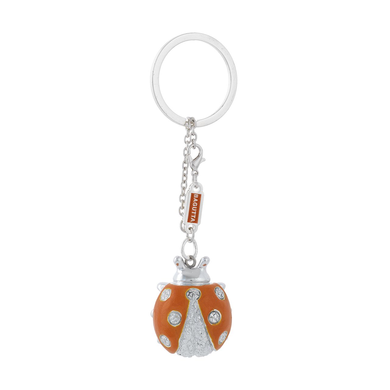 PORTACHIAVI CATENELLA CON COCCINELLA ARANCIO